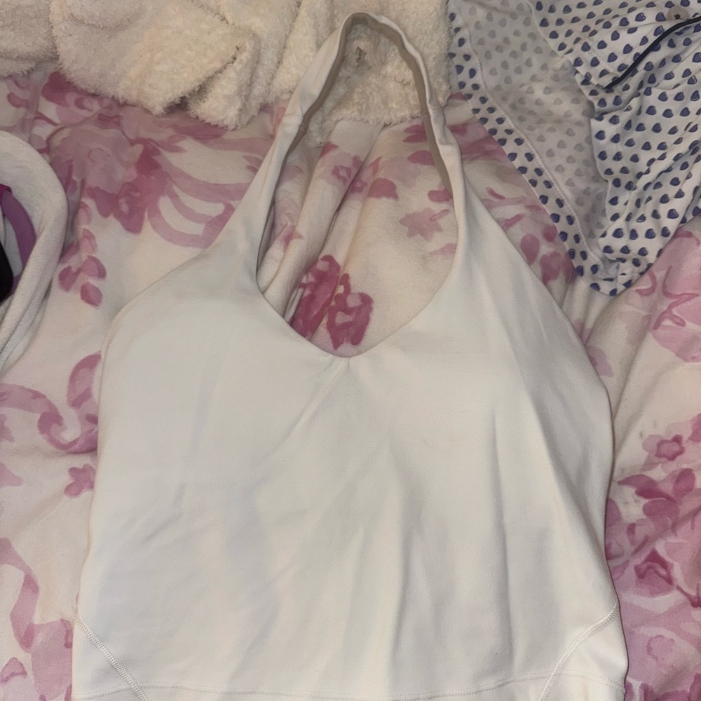 Lululemon White Align Halter Tank Size 4
